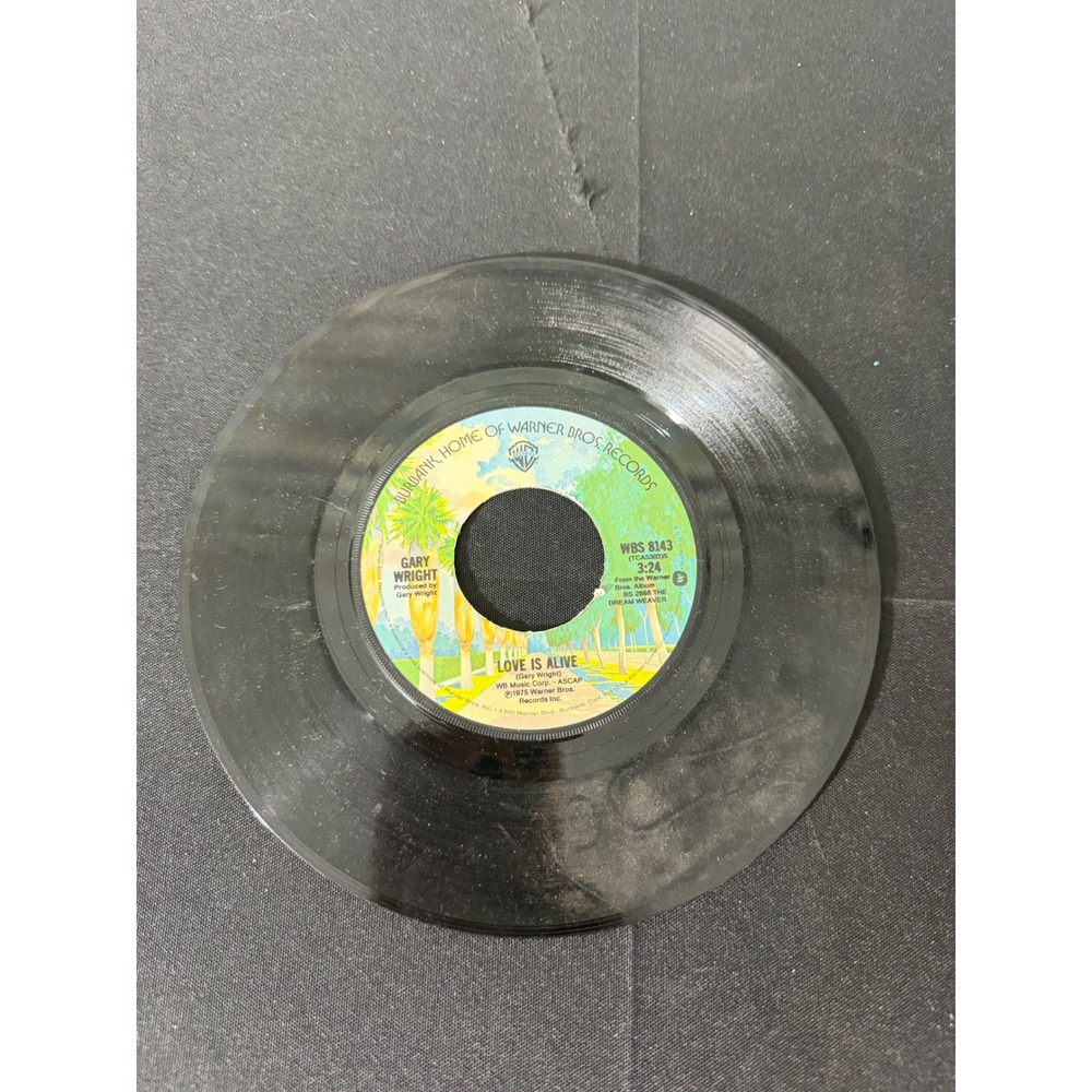Gary Wright Vinyl 7" Black‎ Good Love Is Alive Much Higher 45 RPM 1975 WBS 8143